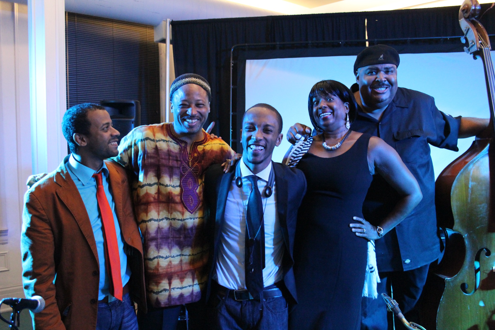 Bill Foster with musicians and guests, including Winard Harper and Joan Belgrave, during the Jazz Network Foundation 22nd anniversary celebration