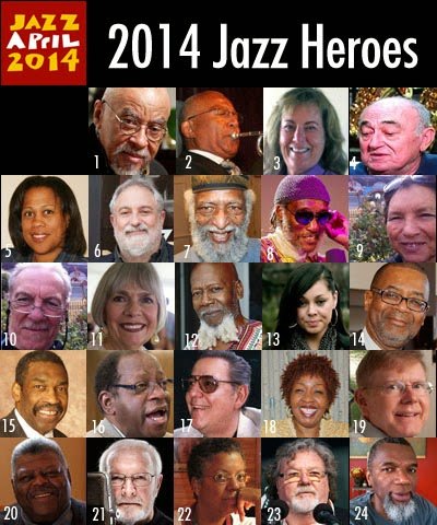 Bill Foster recognized as a Detroit Jazz Hero, with the Jazz Hero poster title visible at the top