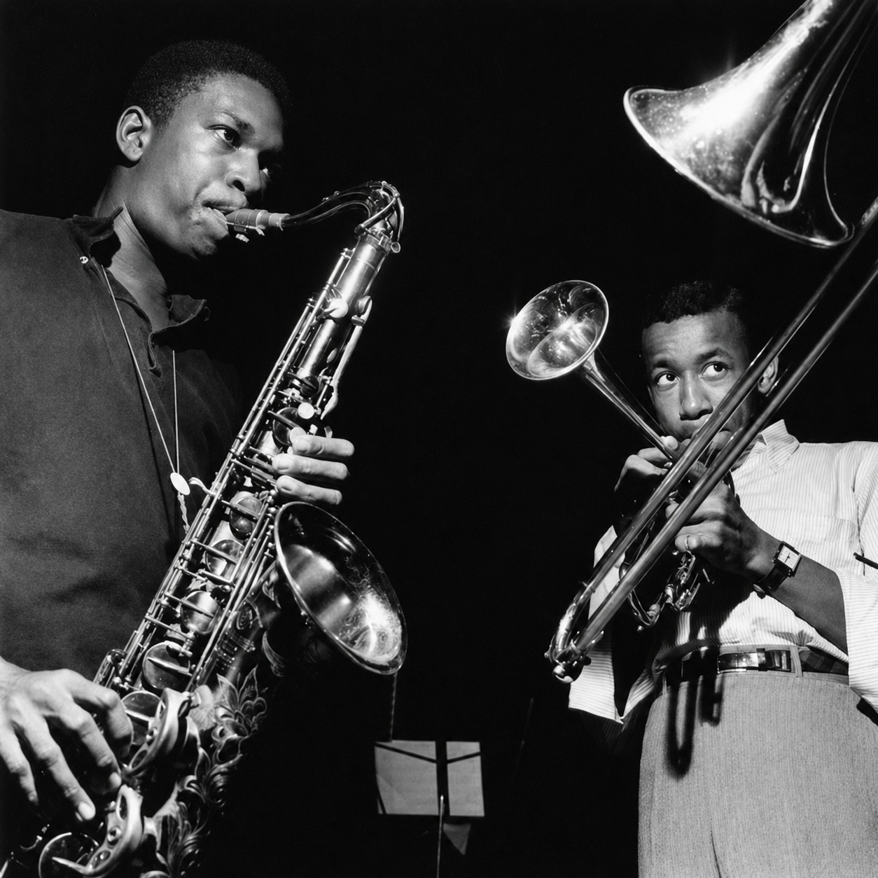 John Coltrane performing with his band